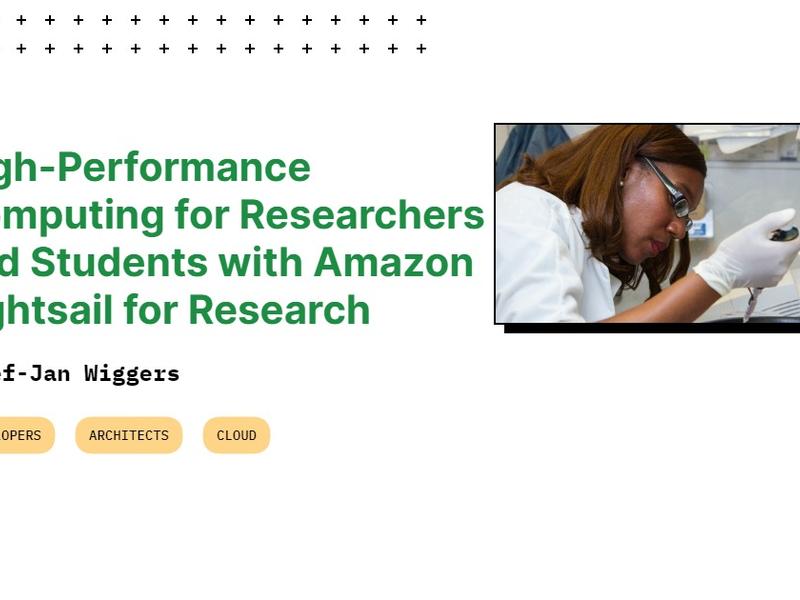High-performance Computing For Researchers And Students With Amazon Lightsail For Research