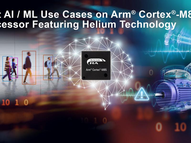 Renesas To Demonstrate First Ai Implementations On The Arm Cortex-m85 Processor Featuring Helium Technology At Embedded World