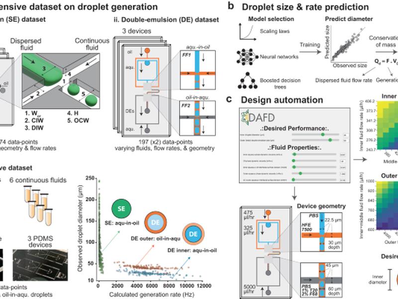 Design Automation Of Microfluidic Single And Double Emulsion Droplets With Machine Learning