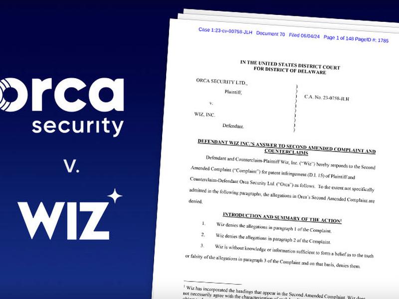 Wiz Counters Orca Security’s Patent Infringement Allegations